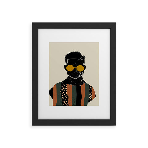 Domonique Brown Black Hair No 7 Framed Art Print