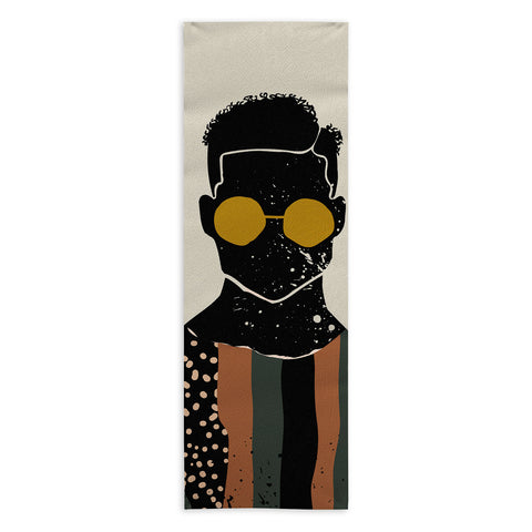 Domonique Brown Black Hair No 7 Yoga Towel