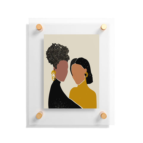 Domonique Brown Black Love No 1 Floating Acrylic Print