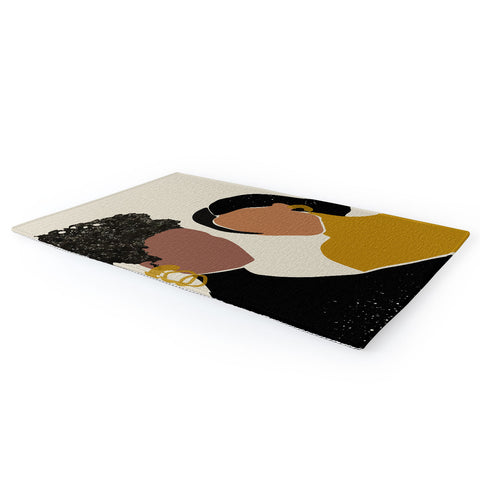 Domonique Brown Black Love No 1 Area Rug