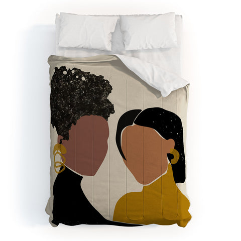 Domonique Brown Black Love No 1 Comforter