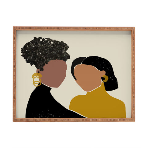 Domonique Brown Black Love No 1 Rectangular Tray