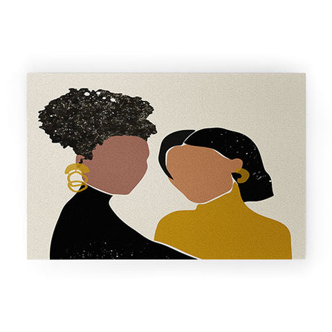 Domonique Brown Black Love No 1 Welcome Mat