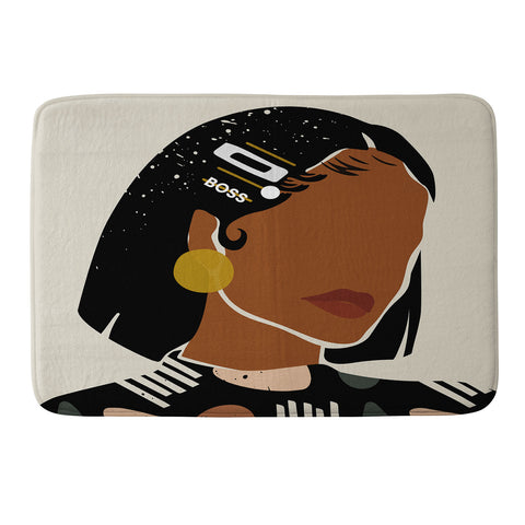 Domonique Brown Boring Summer Memory Foam Bath Mat