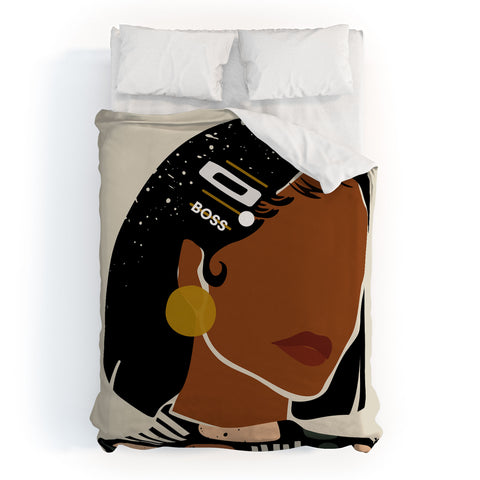 Domonique Brown Boring Summer Duvet Cover