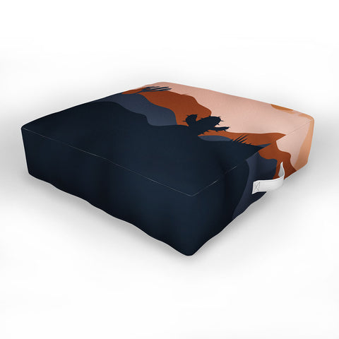 Domonique Brown Boring Summer I Outdoor Floor Cushion