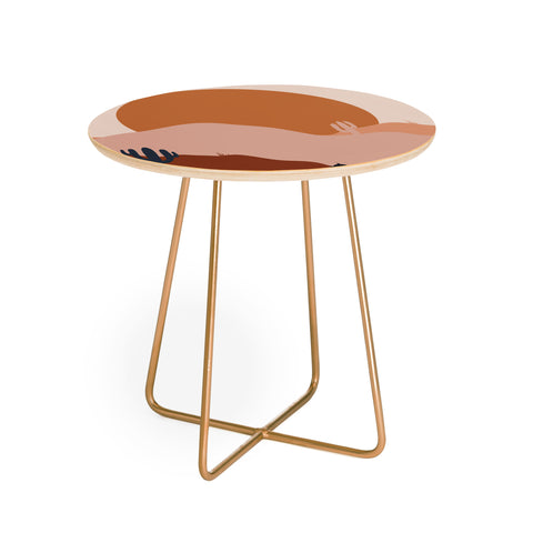 Domonique Brown Boring Summer I Round Side Table