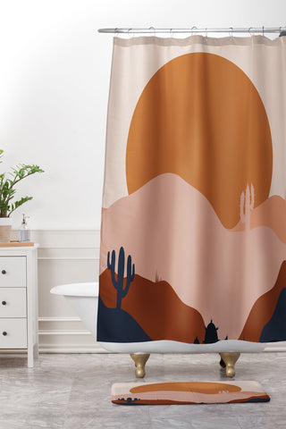 Domonique Brown Boring Summer I Shower Curtain And Mat