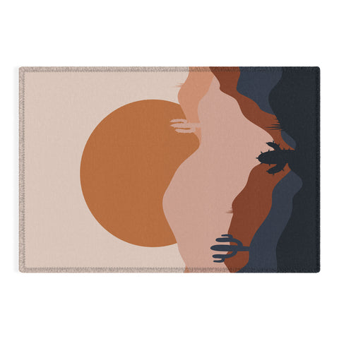 Domonique Brown Boring Summer I Outdoor Rug