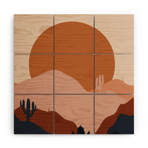 Domonique Brown Boring Summer I Wood Wall Mural