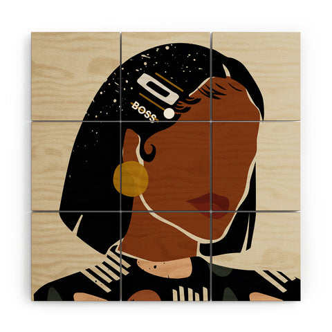 Domonique Brown Boring Summer Wood Wall Mural