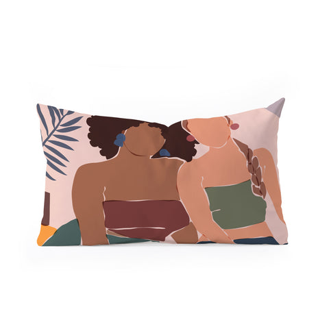 Domonique Brown Chill 2 Oblong Throw Pillow