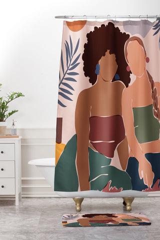 Domonique Brown Chill 2 Shower Curtain And Mat