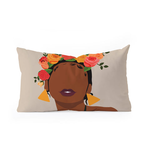 Domonique Brown Crown Oblong Throw Pillow
