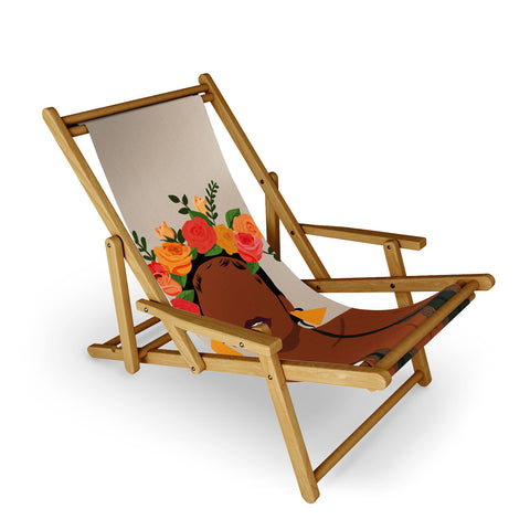 Domonique Brown Crown Sling Chair