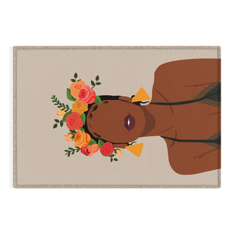Domonique Brown Crown Outdoor Rug