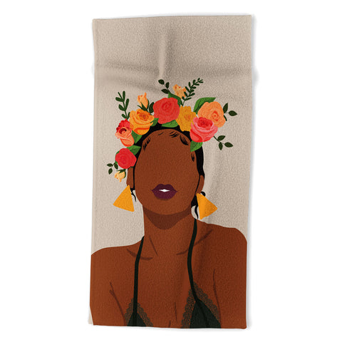 Domonique Brown Crown Beach Towel