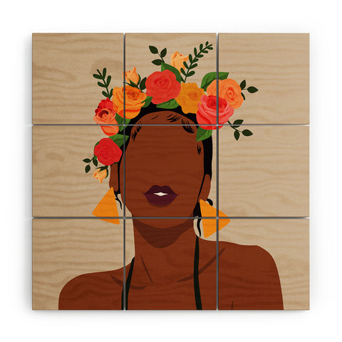 Domonique Brown Crown Wood Wall Mural