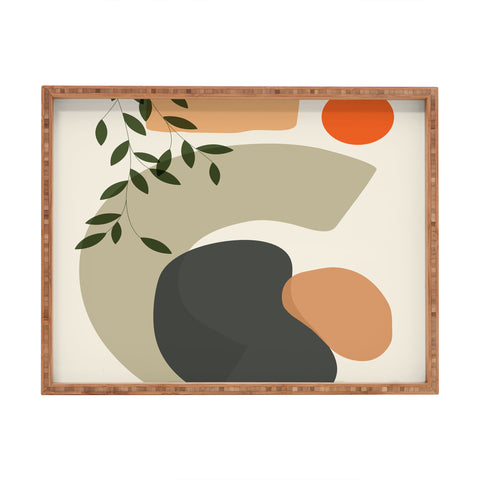 Domonique Brown Earth I Rectangular Tray