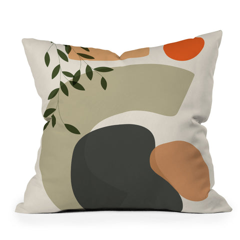 Domonique Brown Earth I Throw Pillow