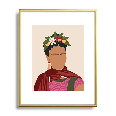 Domonique Brown Frida Kahlo I Metal Framed Art Print