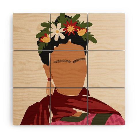 Domonique Brown Frida Kahlo I Wood Wall Mural