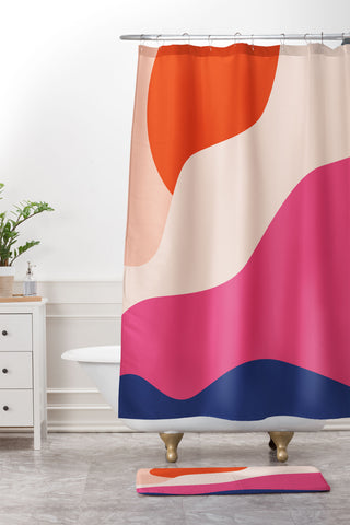 Domonique Brown Hello I Shower Curtain And Mat