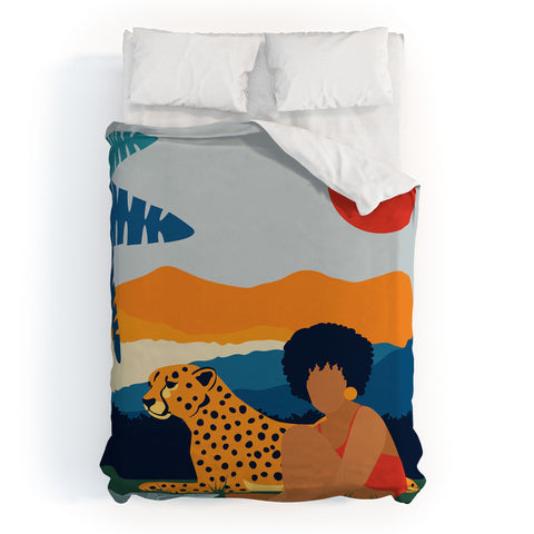 Domonique Brown Jungle Boogie I Duvet Cover