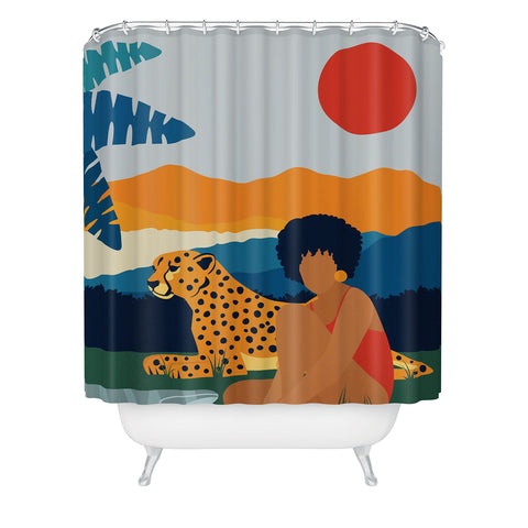 Domonique Brown Jungle Boogie I Shower Curtain