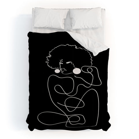 Domonique Brown Matisse Noir No 2 Comforter