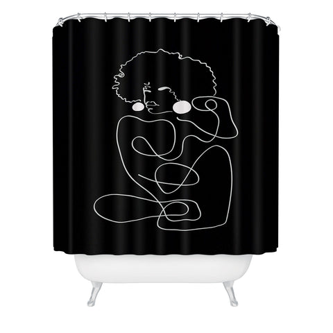 Domonique Brown Matisse Noir No 2 Shower Curtain