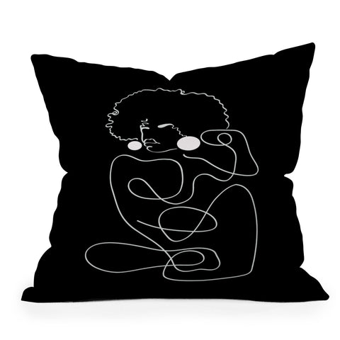 Domonique Brown Matisse Noir No 2 Throw Pillow