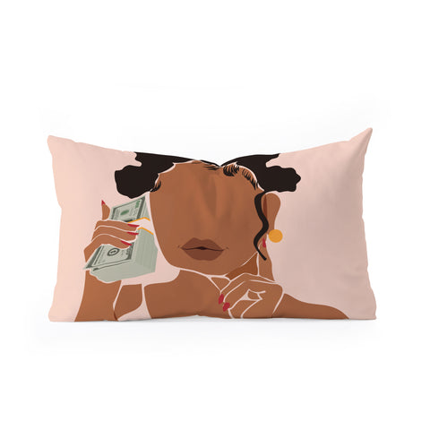 Domonique Brown Mo Money No Problems Oblong Throw Pillow