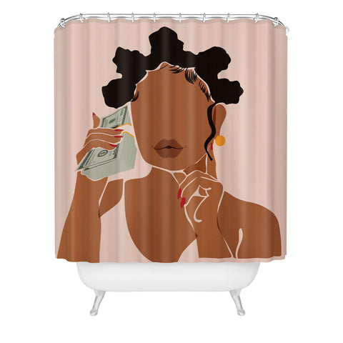 Domonique Brown Mo Money No Problems Shower Curtain