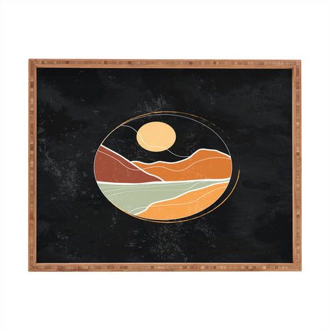 Domonique Brown Night Cowboy Rectangular Tray