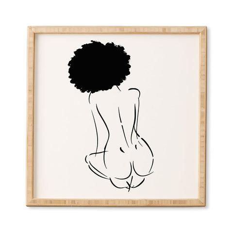 Domonique Brown Nude in Black No 2 Framed Wall Art