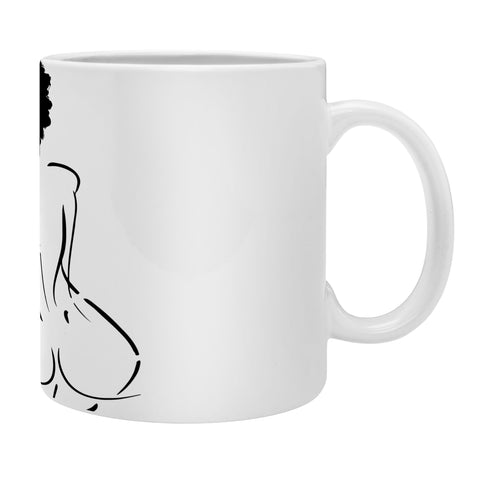 Domonique Brown Nude in Black No 2 Coffee Mug