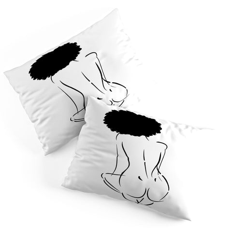 Domonique Brown Nude in Black No 2 Pillow Shams