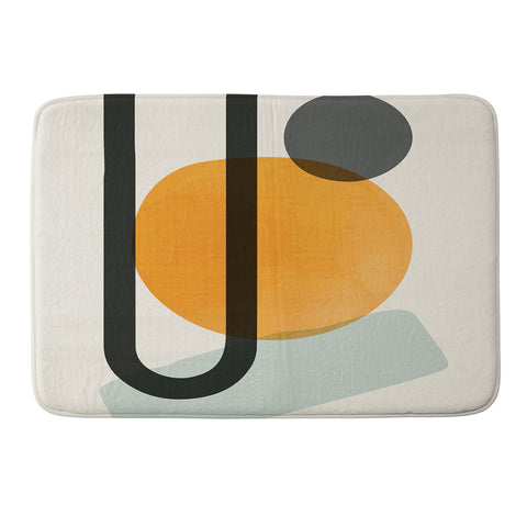 Domonique Brown Oranges Memory Foam Bath Mat