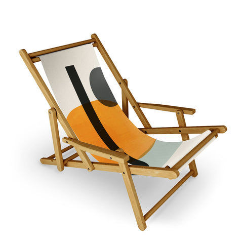 Domonique Brown Oranges Sling Chair