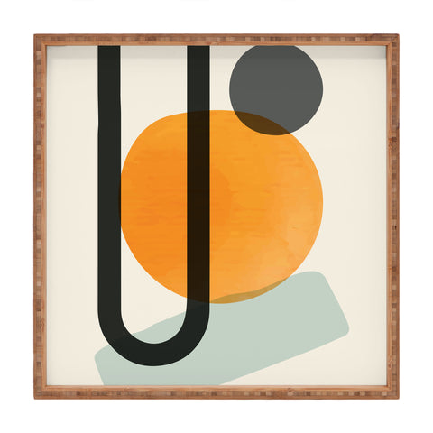 Domonique Brown Oranges Square Tray