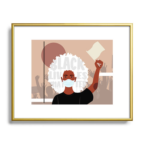 Domonique Brown Protest No 1 Metal Framed Art Print