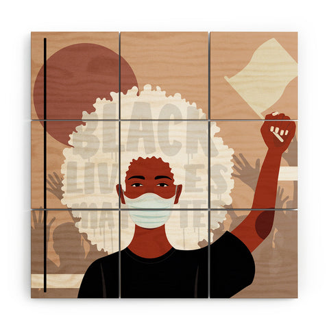 Domonique Brown Protest No 1 Wood Wall Mural