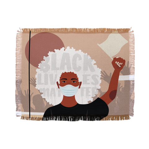 Domonique Brown Protest No 1 Throw Blanket