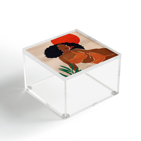 Domonique Brown Red Sun Acrylic Box