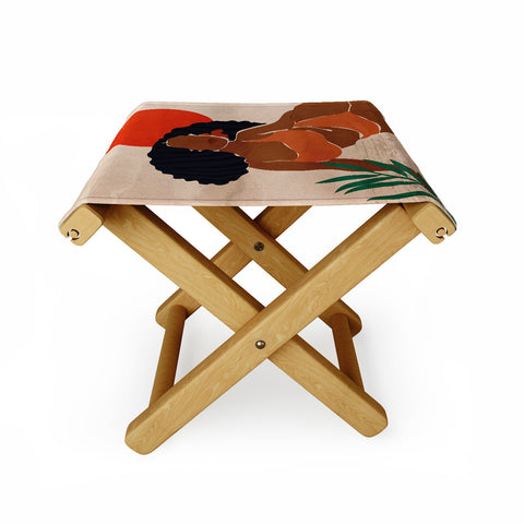 Domonique Brown Red Sun Folding Stool