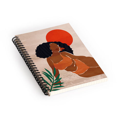 Domonique Brown Red Sun Spiral Notebook