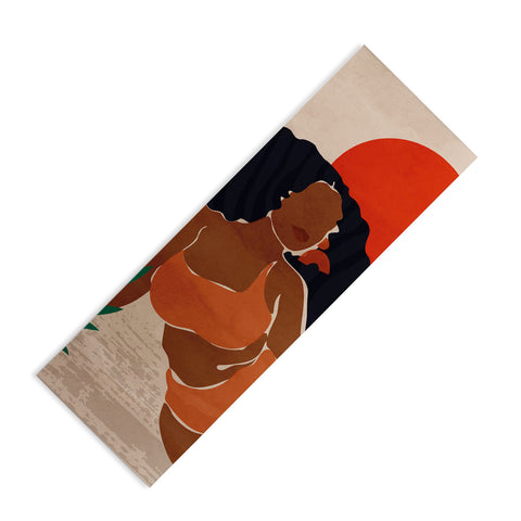 Domonique Brown Red Sun Yoga Mat