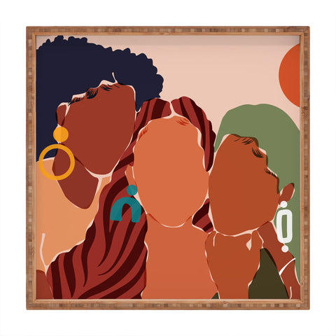 Domonique Brown Sisterhood I Square Tray