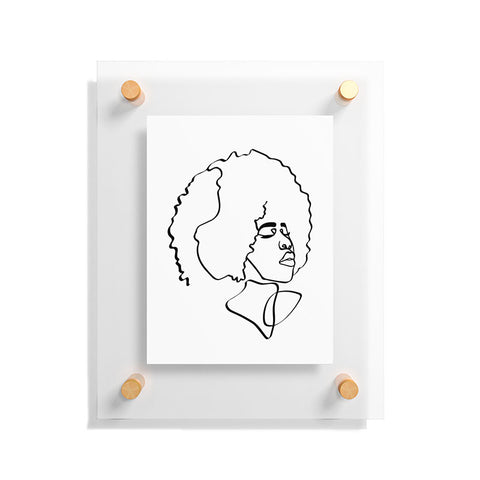 Domonique Brown Soul Fro Floating Acrylic Print